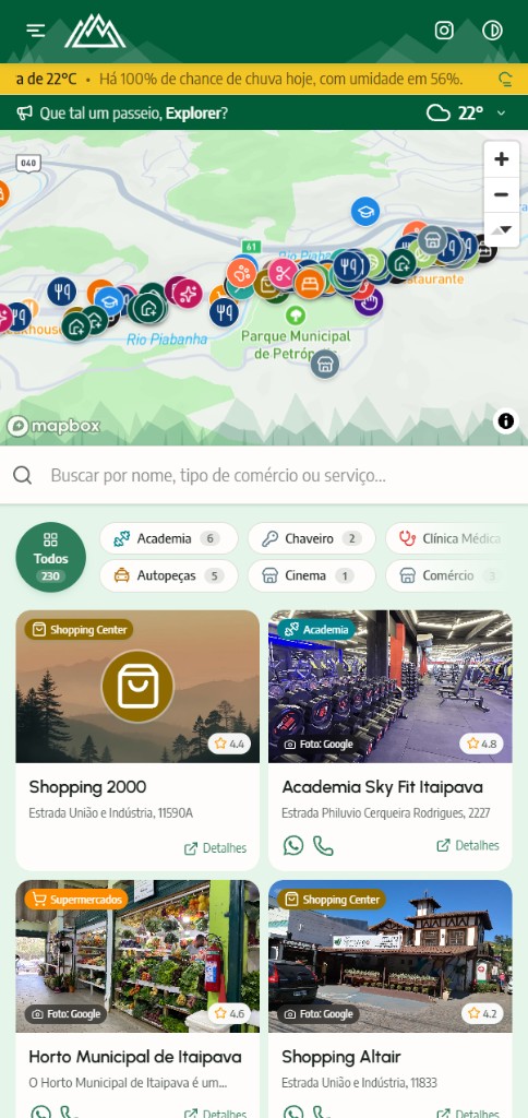 Itaipava Explorer — mobile